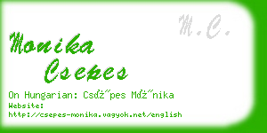 monika csepes business card